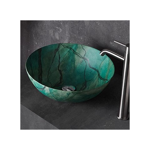 BATHCO ATELIER LAVABO MARMOL VERDE PORCELANA