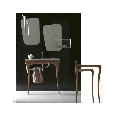 GALASSIA ERGO LAVABO CON ESTRUCTURA EN MADERA