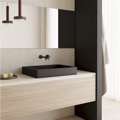 Canale 60 es un lavabo cerámico de colores de Nic | Terracerámica