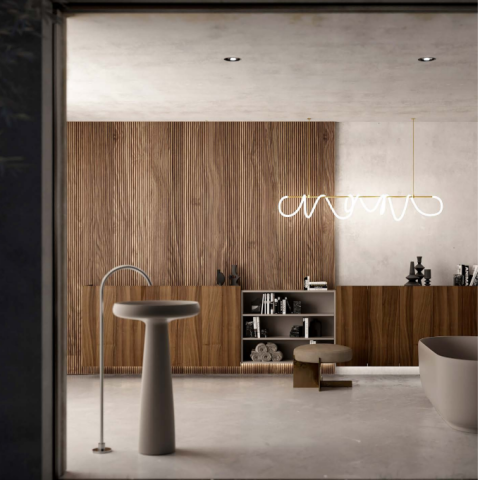 Sorgente es un lavabo freestanding de la marca Falper | Terracerámica