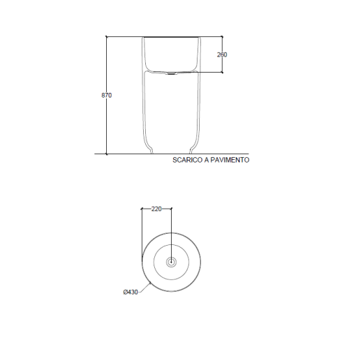 Homey es un lavabo freestanding de Falper de colores | Terracerñamica