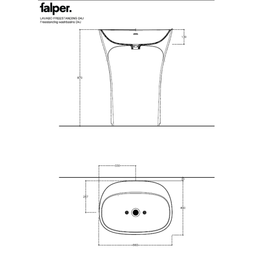 Scoop es un lavabo freestanding con toallero de Falper | Terracerámica