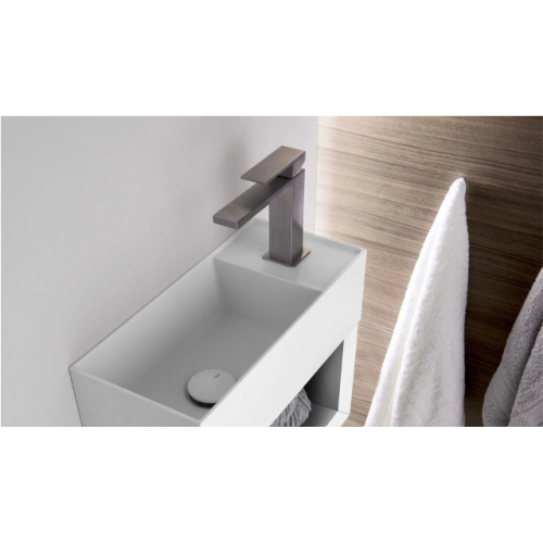 Lavabo suspendido rectangular con mueble de Falper | Terracerñamica