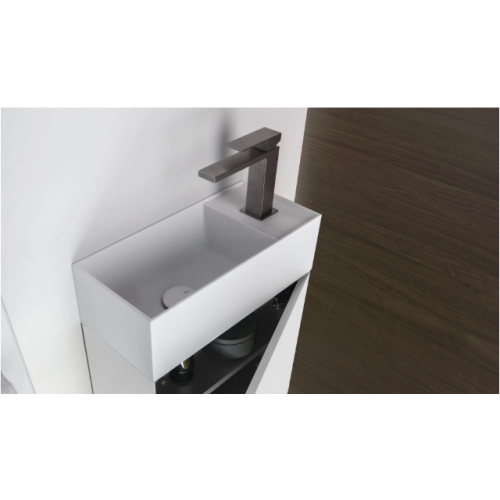 Lavabo suspendido rectangular con mueble de Falper | Terracerñamica