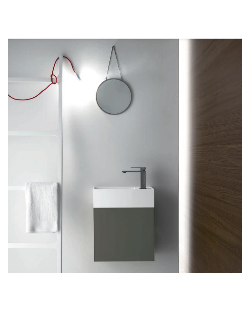 Lavabo suspendido rectangular con mueble de Falper | Terracerñamica