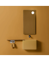 Lavabo suspendido rectangular con encimera de Falper | Terracerñamica
