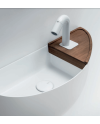 Lavabo suspendido semiesférico con encimera de Falper | Terracerñamica