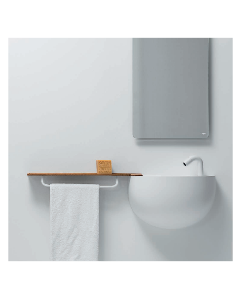 Lavabo suspendido semiesférico con encimera de Falper | Terracerñamica