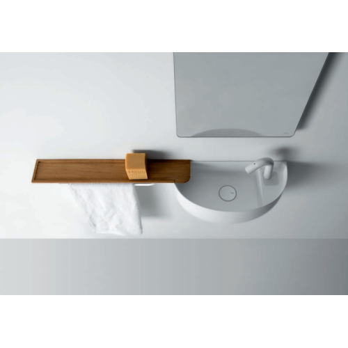 Lavabo suspendido semiesférico con encimera de Falper | Terracerñamica