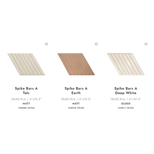 Spike bars son unos azulejos en pasta blanca de Wow | Terracerámica