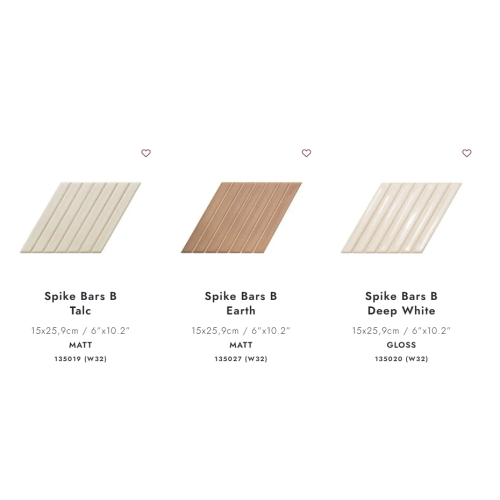 Spike bars son unos azulejos en pasta blanca de Wow | Terracerámica