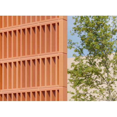 Celosía Empúries en terracota rojo y arena | Terracerámica
