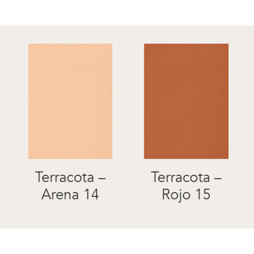 Celosía Empúries en terracota rojo y arena | Terracerámica