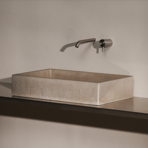 Glacier de Sira es un lavabo sobreencimera en hormigón | Terracerámica