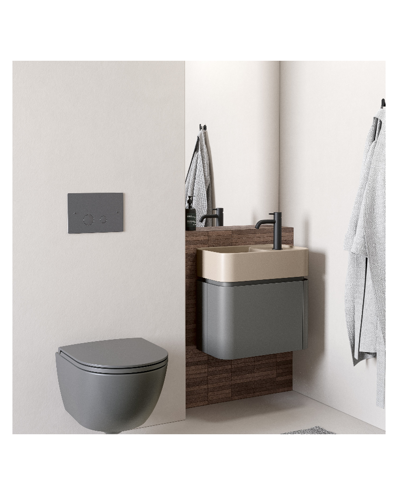Nic Mini Living Rectangular es un lavabo sobreencimera | Terracerámica Nic Mini Living Rectangular es un lavabo sobreencimera | Terracerámica