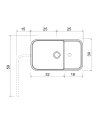 Nic Mini Living Rectangular es un lavabo sobreencimera | Terracerámica