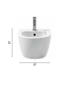 Nic bidet suspendido Mini Living en colores | Terracerámica