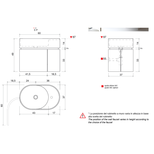 Mueble de la marca NIC colección Mini Living Oval | Terracerámica
